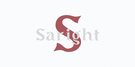 Large red letter "S" overlapping gray text on white background