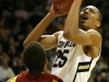 Sophomore guard Spencer Dinwiddie reacts after being fouled on his way to attempt a lay-up during a game against USC at the Coors Events Center on Thursday, Jan. 10, 2013. Dinwiddie ended the night with a game-high 5 steals. (Kai Casey/CU Independent)