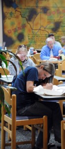 mid semester slump Suffering from mid-semester blues last fall, Caroline Hill, a Senior sociology major, sits in the UMC to study for her criminology presentation Oct. 2, 2008. (CU Independent file/Alison Mesinger)